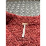 Free People Teddy Sweater Tunic Red Fuzzy Oversized Womens Size Medium Photo 2