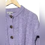 Madewell Pointelle Cable Cardigan Sweater In Lilac Photo 3