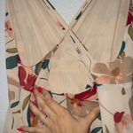 Lulus Lulu’s Resounding Beauty Beige Floral Print Surplice Maxi Dress Size Medium Photo 5