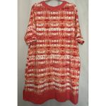 Cuddl Duds  2XL Coral Geometric Cotton Core V-Neck‎ Dress Side Pockets Photo 3