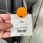 Calvin Klein NEW Liz Claiborne black camel windowpane plaid tie sleeve midi heavy knit dress Photo 4