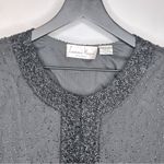 Laurence Kazar  Vintage Black Silk Beaded Evening Jacket Size XL Photo 2