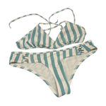 Eidon Womens Bikini Size M/L Blue White Stripe Photo 0
