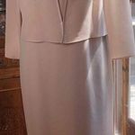 Patra Beige Mother Of Bride Dress Two Piece Long Sleeve Embellished Neckline12 Tan Size 12 Photo 1