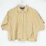 Urban Renewal  Striped Cropped Button Down Top S/M Photo 1