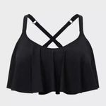 Torrid Black Adjustable Convertible Wireless Straight Flounce Bikini Top Size 2X Photo 5