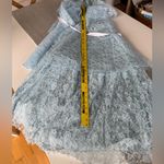 Vintage Lt Blue Lace Tiered Sweetheart Neckline Puff Sleeve Prom Formal Dress Size undefined Photo 9