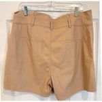 Sofia‎ Jeans by Sofia Vergara Womens Brown Faux Leather Pleated Shorts Size 16 Photo 4