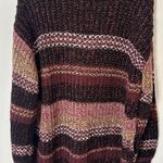 Lane Bryant Sweater Plus Size 18/20 Multicolor Burgundy Striped Vneck NEW Photo 1