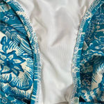 Lands' End  1pc Swimsuit Women 4 Blue White Floral Twist Pad Bra Draped Tropical Photo 6