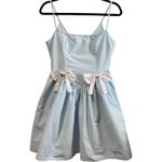 NWT Ciao Lucia Neroni Dress Ice Blue Silk Faille Mini Dress Bell Skirt Sz S $365 Photo 5