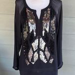 Kay Celine Sequined Long Sleeve Blouse Photo 0