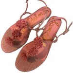 Sam Edelman Eliza Woven Thong Round Chic Flat Sandals Pink Lily Stripe Size 7 Photo 7