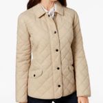 Charter Club Jacket Womens Beige Quilted Lightweight Coat Collared Barn Small Photo 0