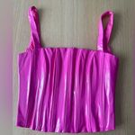 H:ours NWT   revolve Ember Faux Pink Leather Corset Top Small 2055 Photo 2
