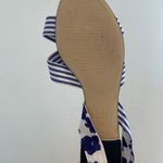 CAbi Blue & White Lace Up Floral Sandals size 10 Photo 6