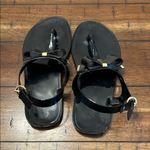 Michael Kors  Black Jelly Sandals with Gold Buckles Size 6 GUC Photo 6