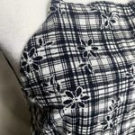 Urban Outfitters  Plaid Flower Strappy Gingham Mini Dress Black White Medium Photo 5