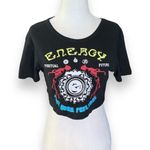 Urban Outfitters  Baby Tee Shirt Cropped Black Short Sleeve Organic Cotton Retro Photo 0