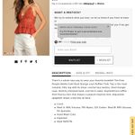 Free People Adella Camisole in burnt orange size sm NWT Photo 5