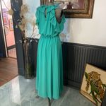 NWT Dixie Tiffany Ruffle Elastic Waist Maxi Dress Size Large 🧡🎀 Green Photo 9