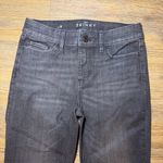 White House | Black Market  Charcoal Black Skinny Ankle Jeans with Lace Hem Size 0 Photo 2
