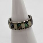 Abalone & Mother of Pearl Inlay Ring (5) Blue Photo 3