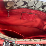 Coach  Tan and Red Signature Shoulder Bag Photo 7