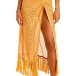 Ramy Brook Gaia Metallic Faux Wrap Boho Maxi Skirt Coverup Size XL NWT Photo 0