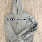 Champion  Gray and purple hoodie Photo 0