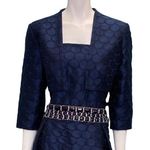 Jovani Evening Jacket Monotone Dot Print Navy Blue Size 14 NWT Photo 0