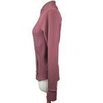 Athleta  Salutation Ribbed Full Zip Track Jacket S Dusty Rose Polished Athleisure Photo 9