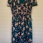 Chelsea28  dress NWT green‎ floral pleaded large Photo 1