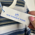 Southern Tide Blue and Gold Glitter Stripped Sweater NWT Size S Photo 3