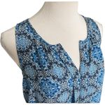 Pink Rose Womens  Paisley Persian Patchwork Sleeveless Flowy Top - Sz L Photo 1