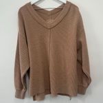 Aerie  Wonder Texture Oversized V-Neck Knit Pullover Sweater Size Medium Photo 7