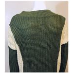Poof! POOF Small Knit Sweater Beige Green Photo 6