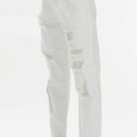 Kancan Boyfriend Relaxed Cargo Pocket Jeans High Rise White Size 9/28 Photo 2