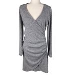 Lulus Sensationally Snuggly Heather Grey Ribbed Knit Mini Sweater Dress Size XL Photo 2