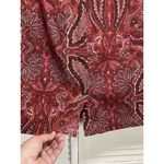 August Silk Paisley Red/Pink/Ivory Short Skirt Size 4 Pockets Zip Photo 6