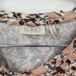 LOGO By Lori Goldstein LOGO Lori Goldstein Asymmetrical Hem‎ long Sleeve Women XS Abstract Print Top Photo 3