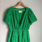 Anthropologie The Somerset Mini Dress: Eyelet Edition In Green XL Photo 3