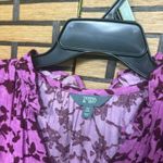 Terra & Sky  Purple Floral Blouse Size 0X Photo 5