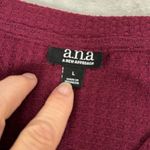 a.n.a . Waffle Knit Long Sleeve Button Front Tie Bottom Shirt Large oversized Photo 5