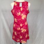West Loop beautiful pink and orange tropical floral print dress size medium NWT Photo 2