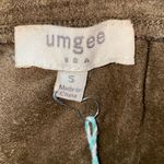 Umgee Olive High Waist Embroidered Fringe Faux Suede Skirt Size Small New Photo 6