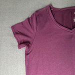 Time and Tru Dress Womens M Purple Short Sleeve‎ V Neck Casual Stretch Pockets Blue Size M Photo 2