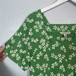 Toad&Co Women S Green White Floral Sora Short Sleeve Dress Pockets Square Neck Photo 4