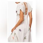 NWT Ciebon Selma Embroidered Plunge Neck Maxi Dress White Size XS Photo 4