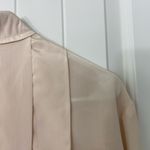 Halston Heritage EUC Vintage Halston III women’s cream silky smooth pleated button high neck‎ top Photo 5